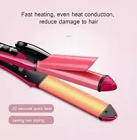 2-In-1 Ceramic Plate Essential Combo Beauty Set of Hair Straightener-thumb4