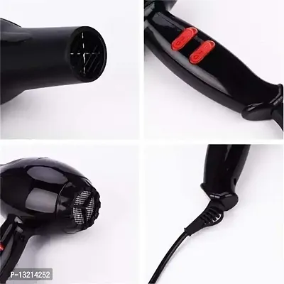 1800 Watts Professional Hair Dryer with AC Motor, Concentrator, Hot and Cold Air, 2 Speed emperature Settings with Cool Shot For both Men and Women, Black-thumb2