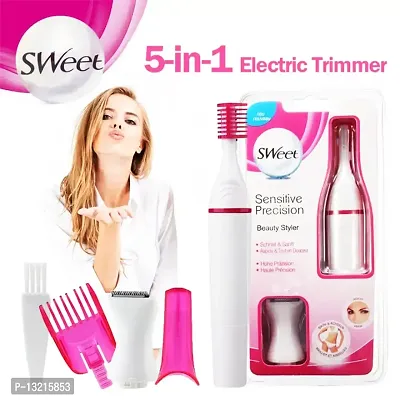 5 in 1 sweet trimmer, electric beauty safety hair remover upper, lip, chin, eyebrow, bikini trimmer-thumb0