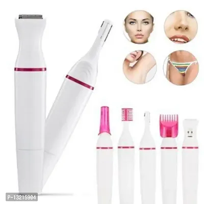 Womens 5 In 1 Complete Beauty Style Sweet Sensitive Precision Hair Removal Electric Trimmer (White)