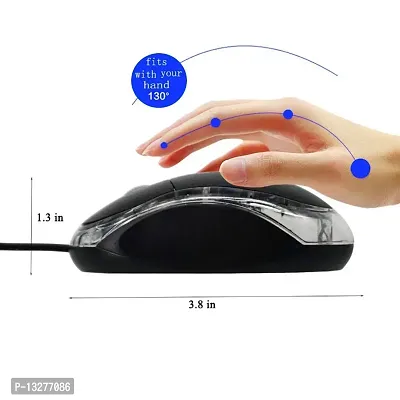 High Quality Best USB Wired Optical Mouse 2.0 (Black)-thumb5