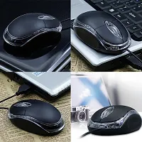 USB Wired Optical Mini Mouse 1000 DPI with Scroll for Laptop and Computer (Black)-thumb4