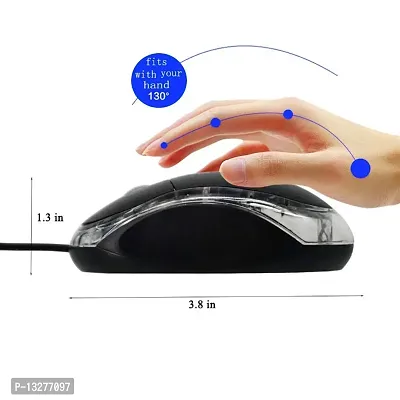 USB 2.0 Wired Optical Mouse, Mini Mice for Laptop Desktop PC Computer-thumb4