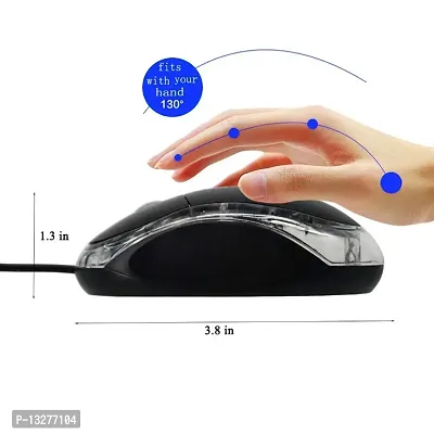 AD-201 Mouse USB Wired Optical Mouse  (USB 2.0, Black)-thumb2