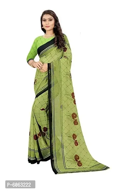 Fancy Georgette Printed Saree with Blouse piece