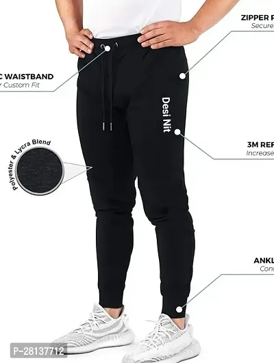 Classic Polyester Solid Track Pant for Men-thumb0