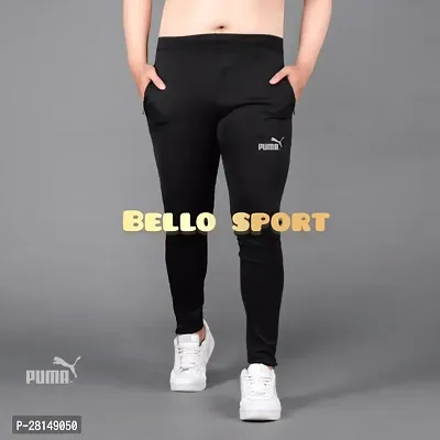 Classic Polyester Solid Track Pants for Men