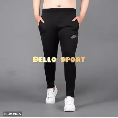 Classic Polyester Solid Track Pants for Men