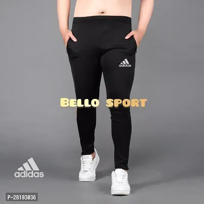 Classic Polyester Solid Track Pants for Men