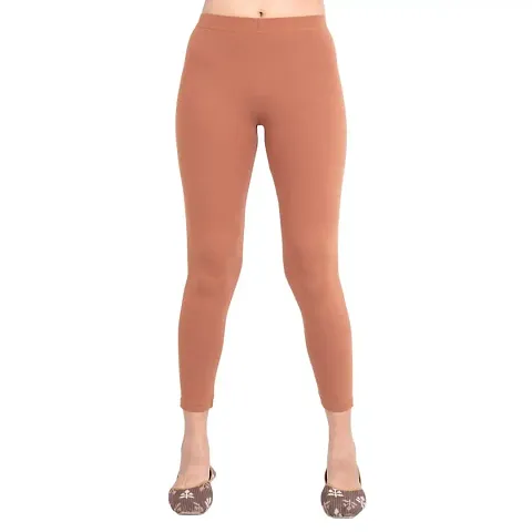 Stylish Cotton Solid Leggings For Women