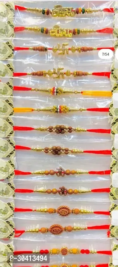 ok trading Package Content: Set of 7 Multi Design rakhi for brother (design 20)