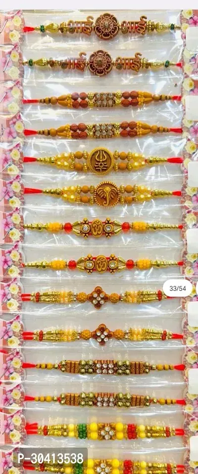 ok trading Package Content: Set of 7 Multi Design rakhi for brother (design23)