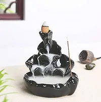 Kunti Craft Meditating Smoke Ganesha Water Fountain Backflow incense burner with 10 Free Backflow Incense Cone in Incense Sticks for home|Lord Ganesha Idols for home decor, gift  car dashboard, Ganesha Statue|Ganesh ji ki Murti-thumb1