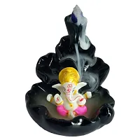 Kunti Craft Meditating Smoke Ganesha Water Fountain Backflow incense burner with 10 Free Backflow Incense Cone in Incense Sticks for home|Lord Ganesha Idols for home decor, gift  car dashboard, Ganesha Statue|Ganesh ji ki Murti-thumb3