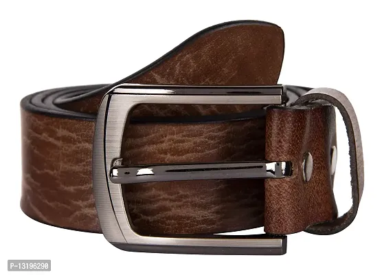 Exotique Men's Tan Casual Leather Belt (BM0067TN)-XL-thumb0