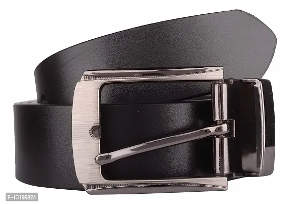 Exotique Men's Black Formal Belt (BM0024-Black-XL)-thumb0