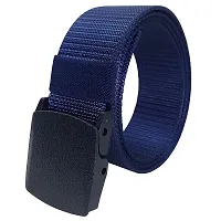 Elegant Blue Nylon Solid Belts For Men-thumb1