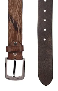 Exotique Men's Tan Casual Leather Belt (BM0067TN)-XL-thumb1