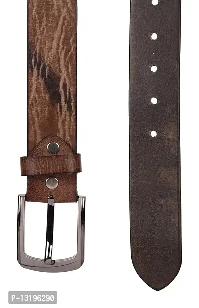 Exotique Men's Tan Casual Leather Belt (BM0067TN)-XL-thumb2