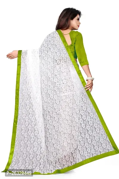 VANRAJ CREATION Women's rasal Net Saree With Unstitched Blouse Piece 004 (Popti)-thumb2