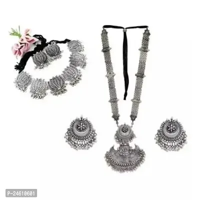 Latest Fashion Oxidised Jewellery Set Combo Pack Of 2-thumb0