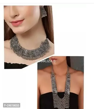 Latest Fashion Oxidised Jewellery Set Combo Pack Of 2-thumb0