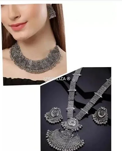 Latest Fashion Oxidised Jewellery Set Combo Pack Of 2