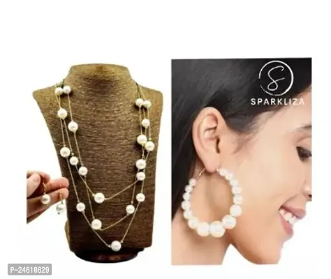 Sparkliza Trending Western Pearl Set For Girls And Women