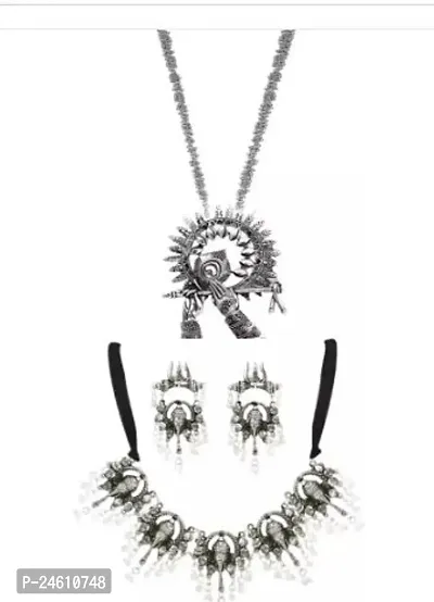 Latest Fashion Oxidised Jewellery Set Combo Pack Of 2-thumb0