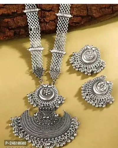 Sparkliza Stylish Oxidized Jewellery Set For Women