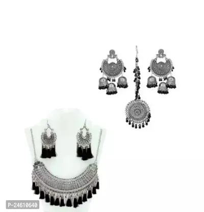 Latest Fashion Oxidised Jewellery Set Combo Pack Of 2-thumb0