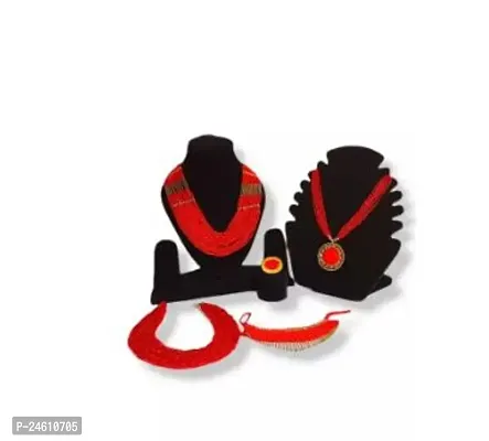 Sparkliza Red Combo Jewellery Set Pack Of 2-thumb0