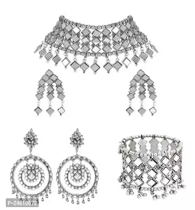 Latest Fashion Oxidised Jewellery Set Combo Pack Of 2-thumb0