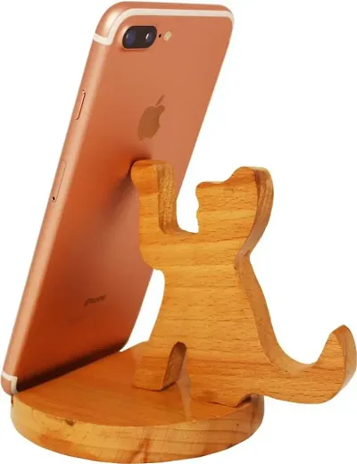 Wooden Mobile Stand for Table Home Mobile and Tablet Stand for Table Bed Office