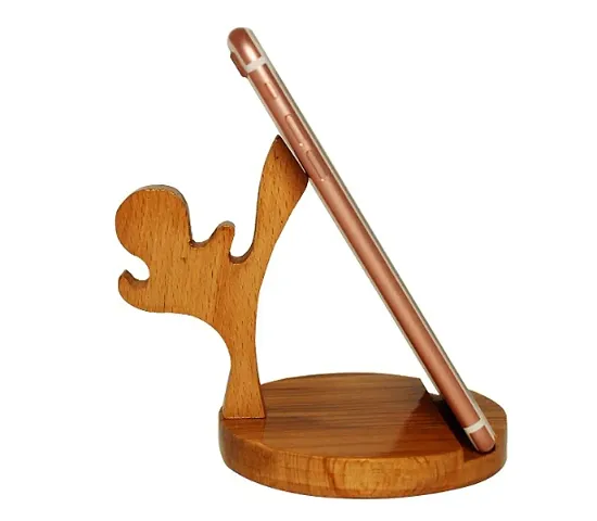 Wooden Mobile Stand for Table Home Mobile and Tablet Stand for Table Bed Office