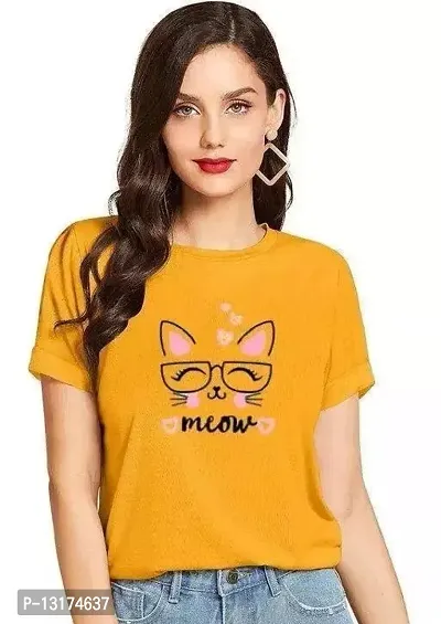 Fancy Cotton Printed T-shirt for Womens Pack of 1