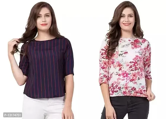 Fancy Cotton Printed Top for Womens Pack of 2