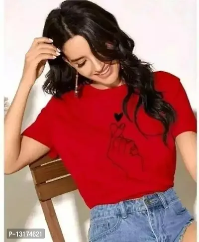 Fancy Cotton Printed T-shirt for Womens Pack of 1