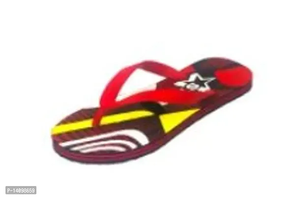 Stylish Rubber Multicoloured Printed Light Weight Hawai Daily wear Slipper For Men-thumb0