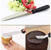 Angular Cake Palette Knife | Steel Icing Spatula | Cake Knife | Cream Icing Frosting Spatula | Baking Kitchen Pastry Cake Decoration Tool (10in ) (1 Pc)-thumb1