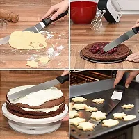 Angular Cake Palette Knife | Steel Icing Spatula | Cake Knife | Cream Icing Frosting Spatula | Baking Kitchen Pastry Cake Decoration Tool (10in ) (1 Pc)-thumb3