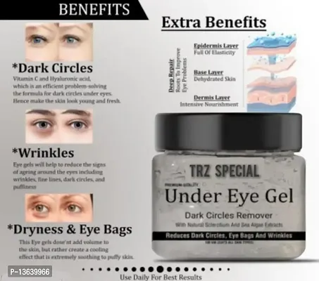 Organic Hydrating Natural Under Eye Cream Gel for Dark Circles, Puffy Eyes, Wrinkles  Removal of Fine Lines for Women  Men