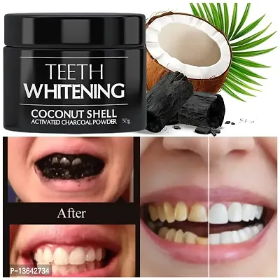 Instant Teeth Whitening Coconut Charcoal Powder without side effect| Best For Yellow Teeth, Gutkha Stain  Tobacco Stain
