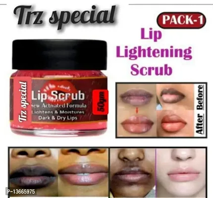 Lip Scrub for Women  Men for Smooth Lips | Lip Scrub for Dark Lips for gentle exfoliation, hydrated, smooth  soft lips|