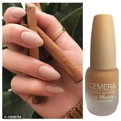 Cemera Ice Matte Nail Polish Combo Of Three Black , Transperent_Upper_coat , Nude-thumb2