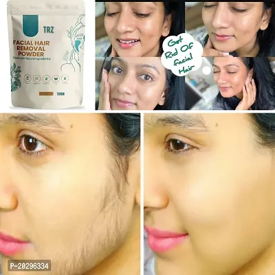 TRZ Face Wax Cream Powder,Chehre ke baal hatane ke gharelu upay,For Remove Facial Hairnbsp;DE-TANnbsp;Powder (50 g)-thumb0