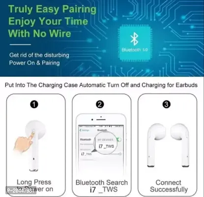 i7s in-Ear True Wireless Tws Bluetooth Earphone Bluetooth Headset  (White, In the Ear)-thumb5