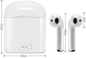 TWS I7 Truly Wireless Bluetooth Headphone stereo music With Power bank G42 Bluetooth Headset  (White, True Wireless)-thumb4