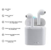 TWS I7 Truly Wireless Bluetooth Headphone stereo music With Powerbank  Bluetooth Headset  (White, True Wireless)-thumb1