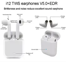12 earbuds T_W_S True Wireless Bluetooth V5.0 Stereo Headset  (White, True Wireless)-thumb3